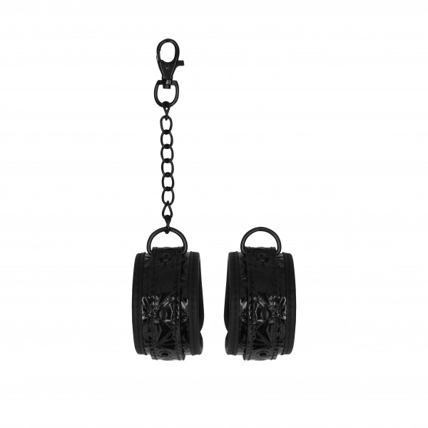 clear vinyl hand cuff restraints for bondage play