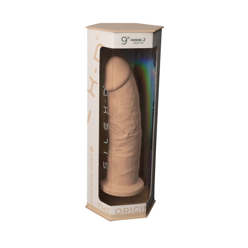 SilexD 9 inch Realistic Girthy Silicone Dual Density Dildo with Suction Cup