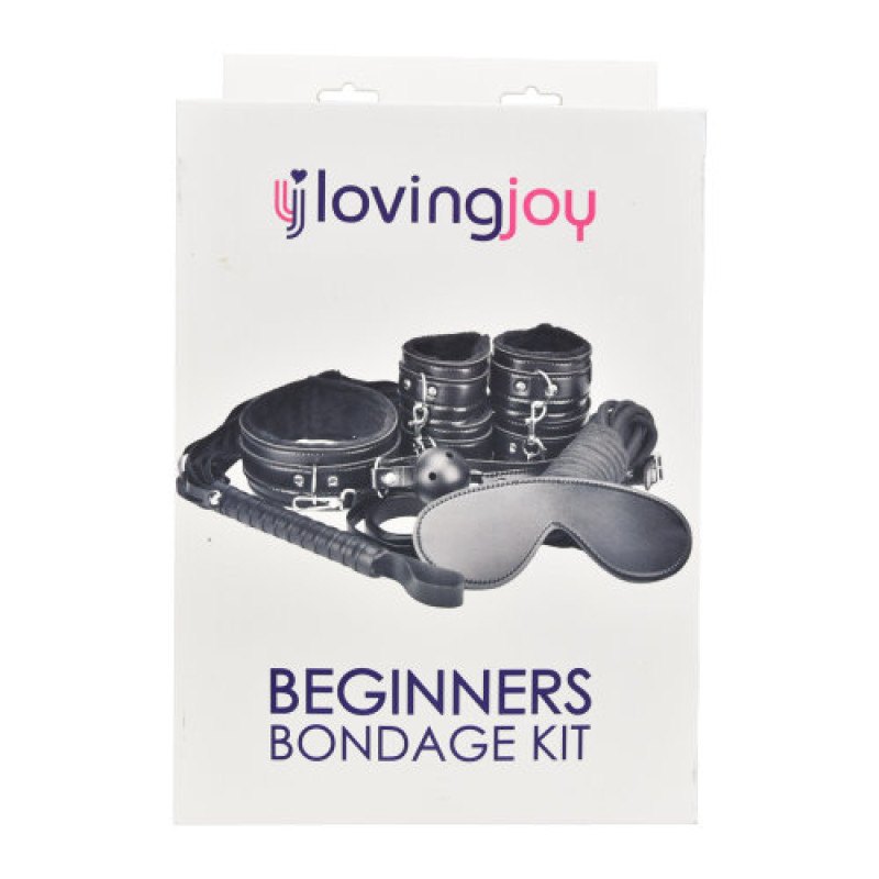Loving Joy Beginner\'s Bondage Kit Black (8 Piece)