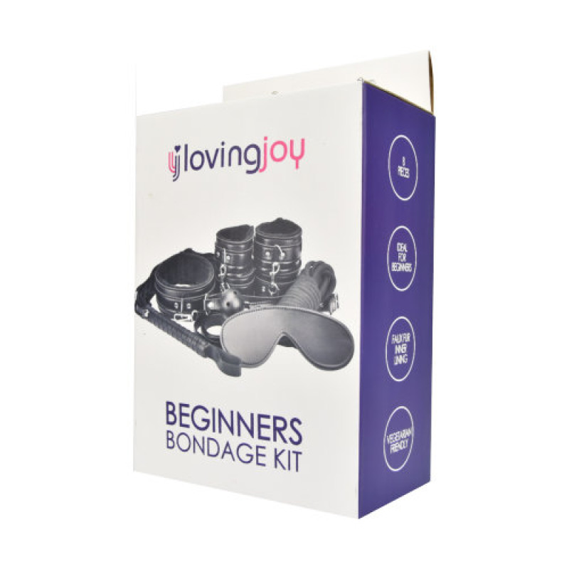 Loving Joy Beginner\'s Bondage Kit Black (8 Piece)