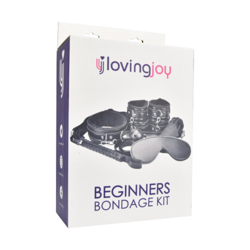 Loving Joy Beginner\'s Bondage Kit Black (8 Piece)