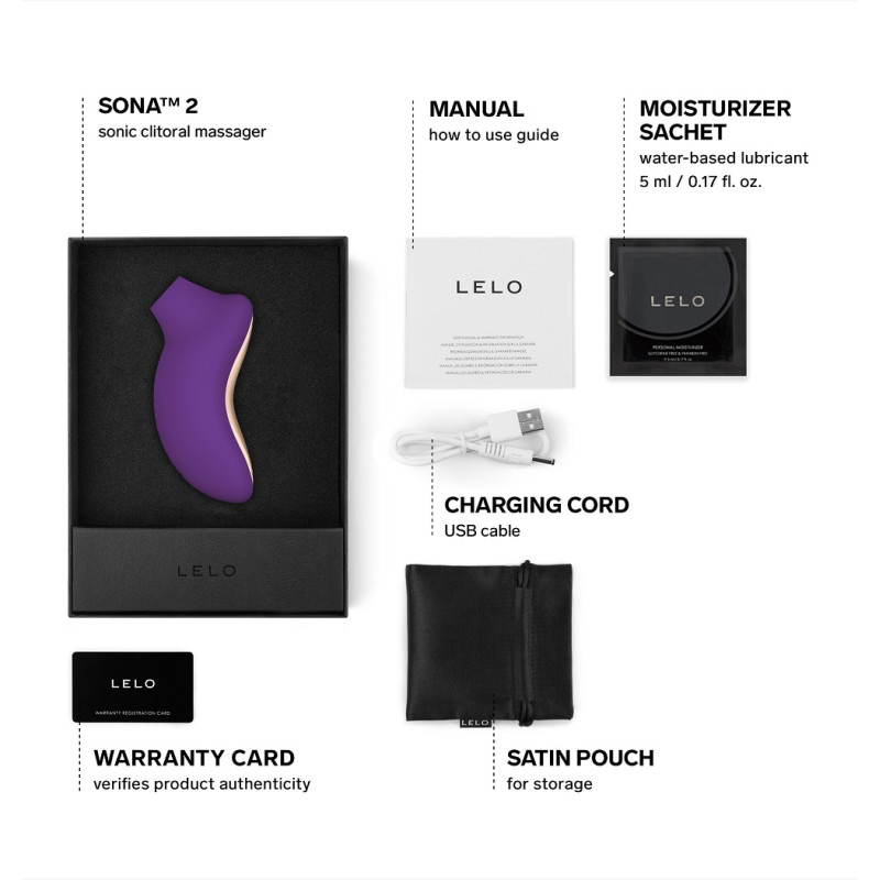 LELO SONA 2 Sonic Clitoral Massager - Purple