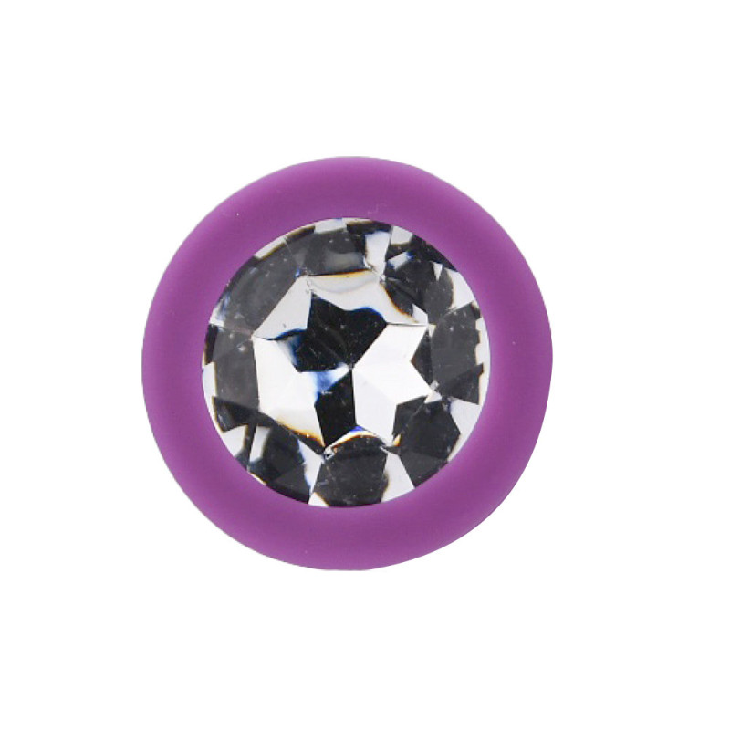 Loving Joy Jewelled Silicone Butt Plug Purple -Small