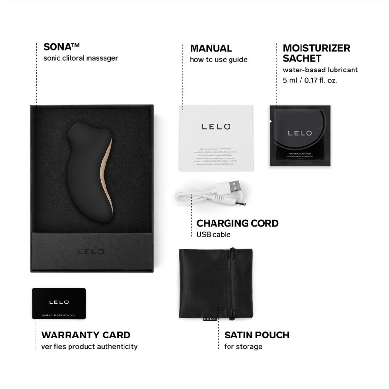 LELO SONA Sonic Clitoral Massager - Black