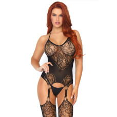 Leg Avenue Lace Suspender Bodystocking One Size
