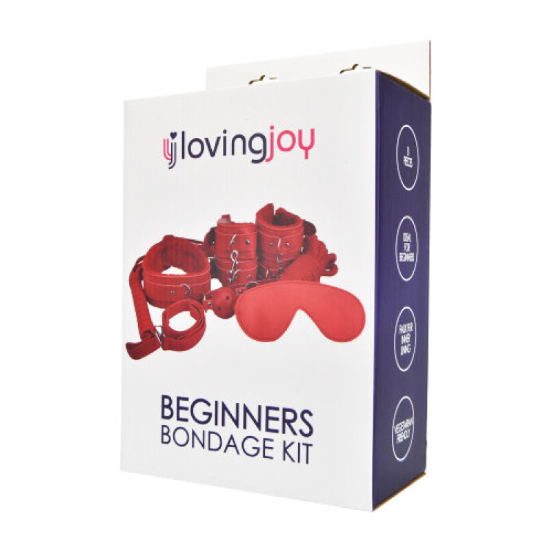 Loving Joy Beginner\'s Bondage Kit Red (8 Piece)