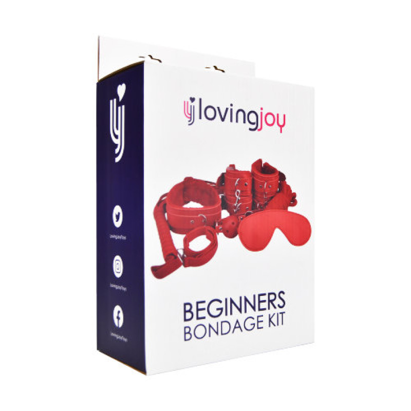 Loving Joy Beginner\'s Bondage Kit Red (8 Piece)