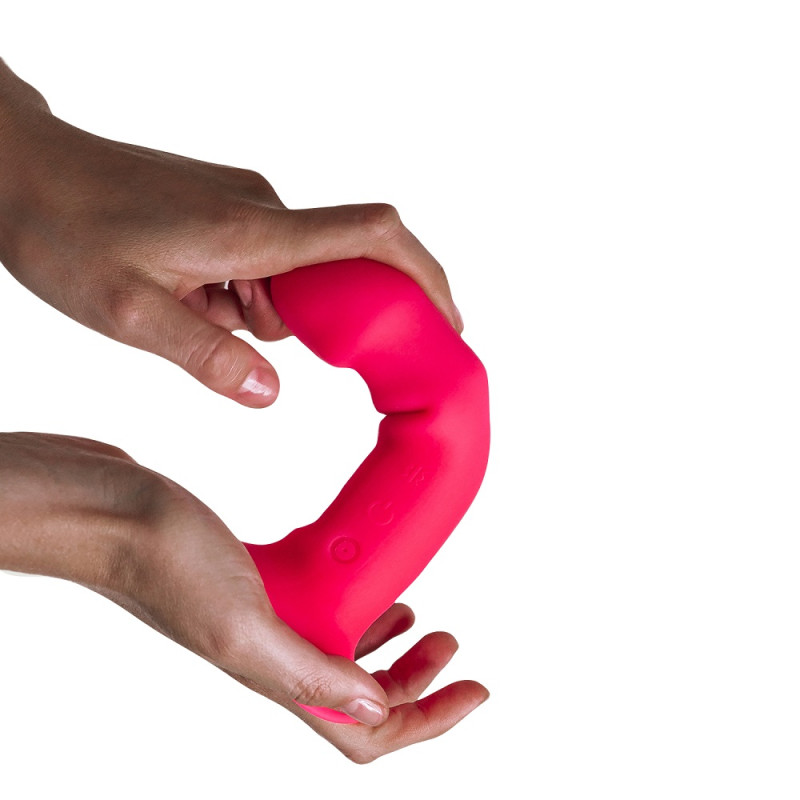 Adrien Lastic Dual Density Cushioned Core Vibrating Suction Cup Silicone Dildo 6.5 Inch