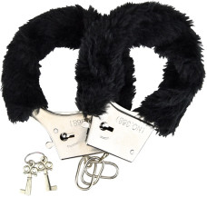 Loving Joy Furry Handcuffs Black