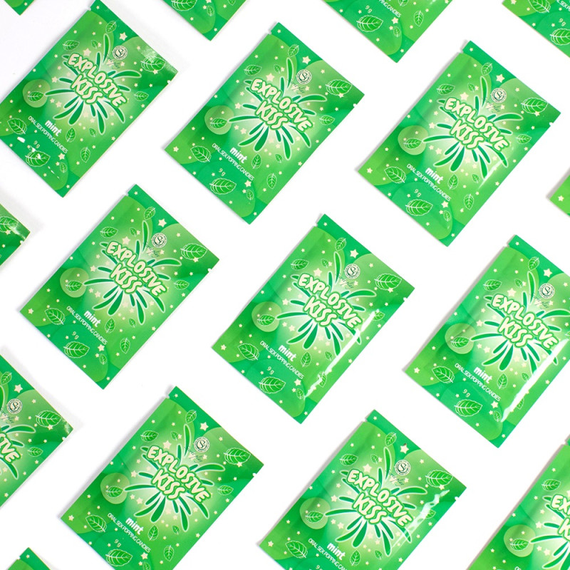 Explosive Kiss Popping Candies Mint Flavour