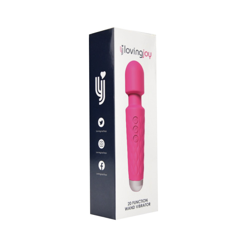 Loving Joy 20 Function Wand Vibrator Pink