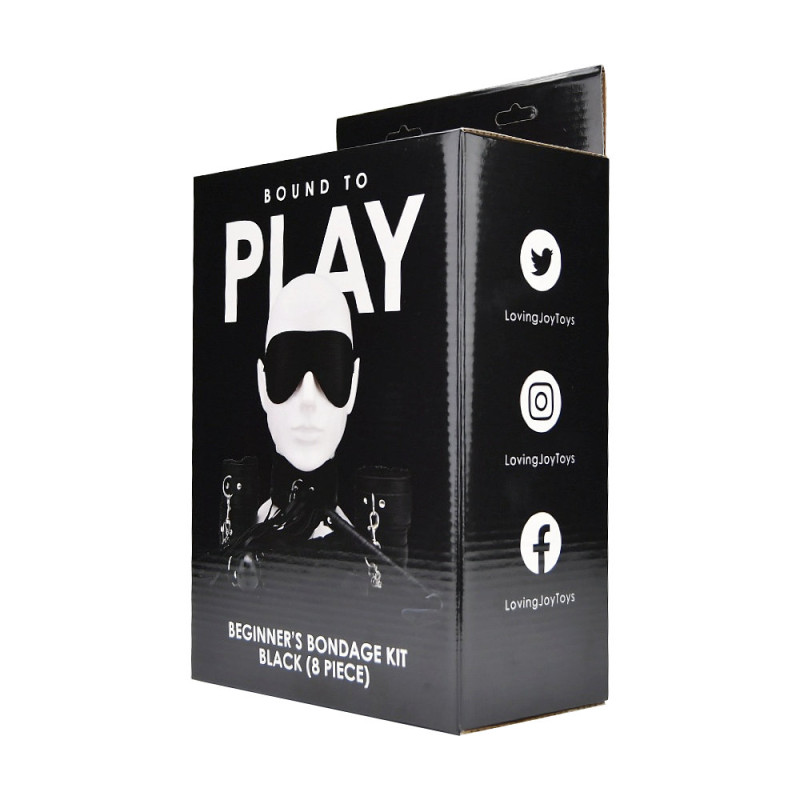 Bound to Play Beginner\'s Bondage Kit Black (8 Piece)