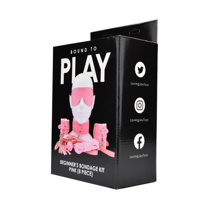 Bound to Play Beginner\'s Bondage Kit Pink (8 Piece)