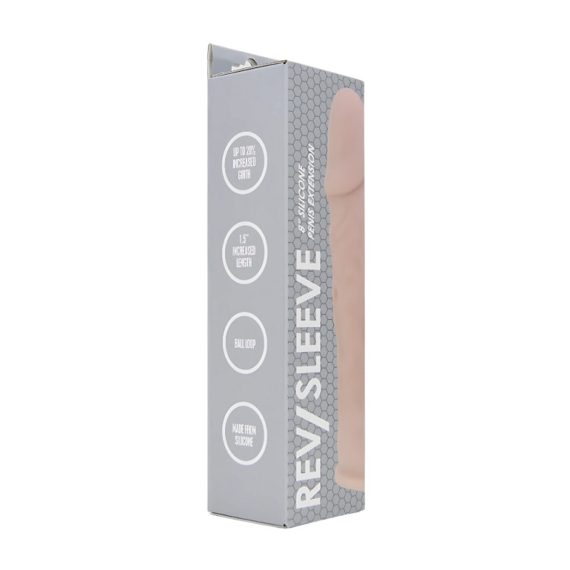 Rev-Sleeves 8 Inch Realistic Silicone Penis Extension Sleeve