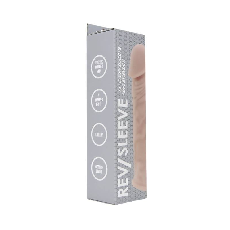 Rev-Sleeves 7.5 Inch Girthy Realistic Silicone Penis Extension Sleeve