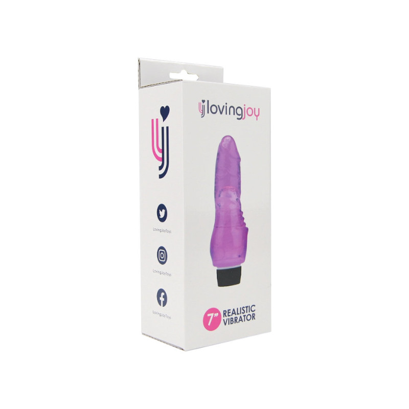 Loving Joy 7 inch Realistic Vibrator Purple