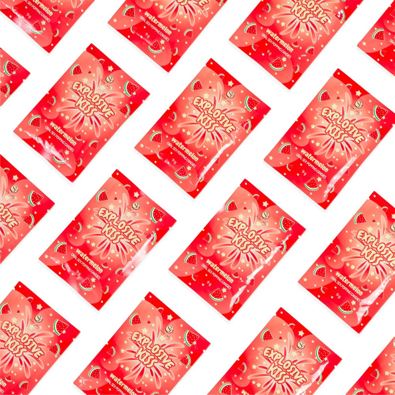 Explosive Kiss Popping Candies Watermelon Flavour