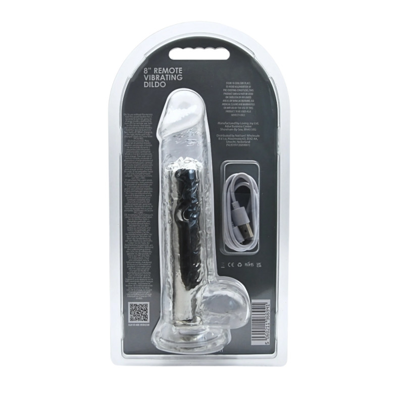 Loving Joy 8 Inch Remote Vibrating Dildo