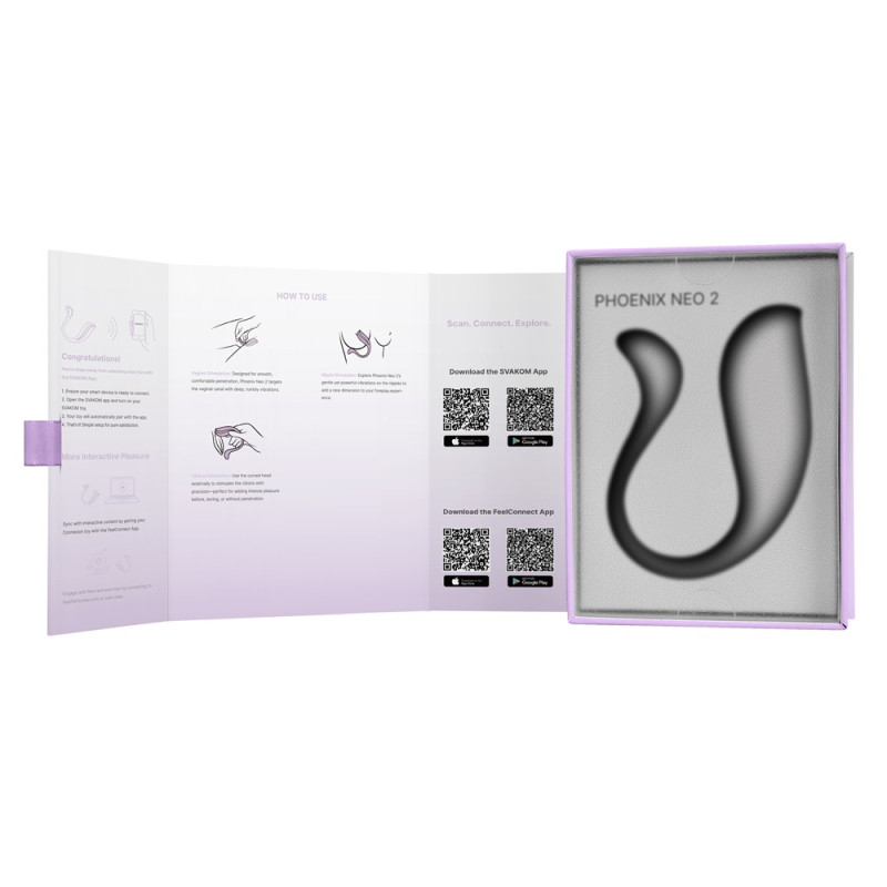 Svakom Phoenix Neo 2 Interactive App Controlled Vibrator Lilac