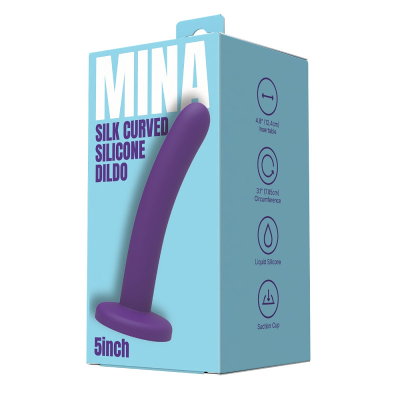 Mina Silk Curved Silicone Dildo 5 Inch