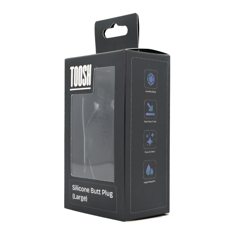 Toosh Black Silicone Butt Plug Large