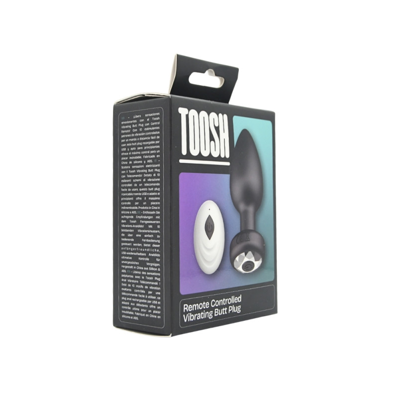 Toosh Remote Controlled Silicone Vibrating Butt Plug