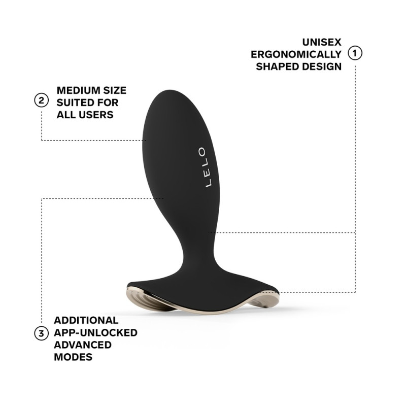 LELO Surfer 2 Unisex Anal Vibrating Plug Black