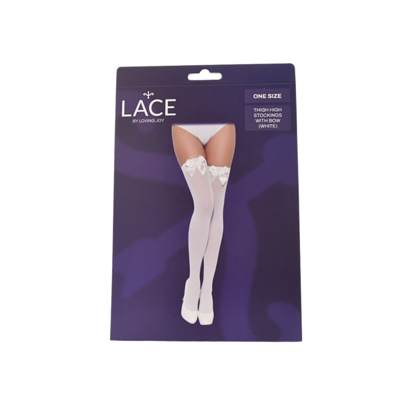 Lace by LJ Thigh High Stockings with Bow