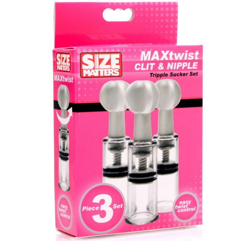 Size Matters Max Twist Clit and Nipple Triple Sucker Set