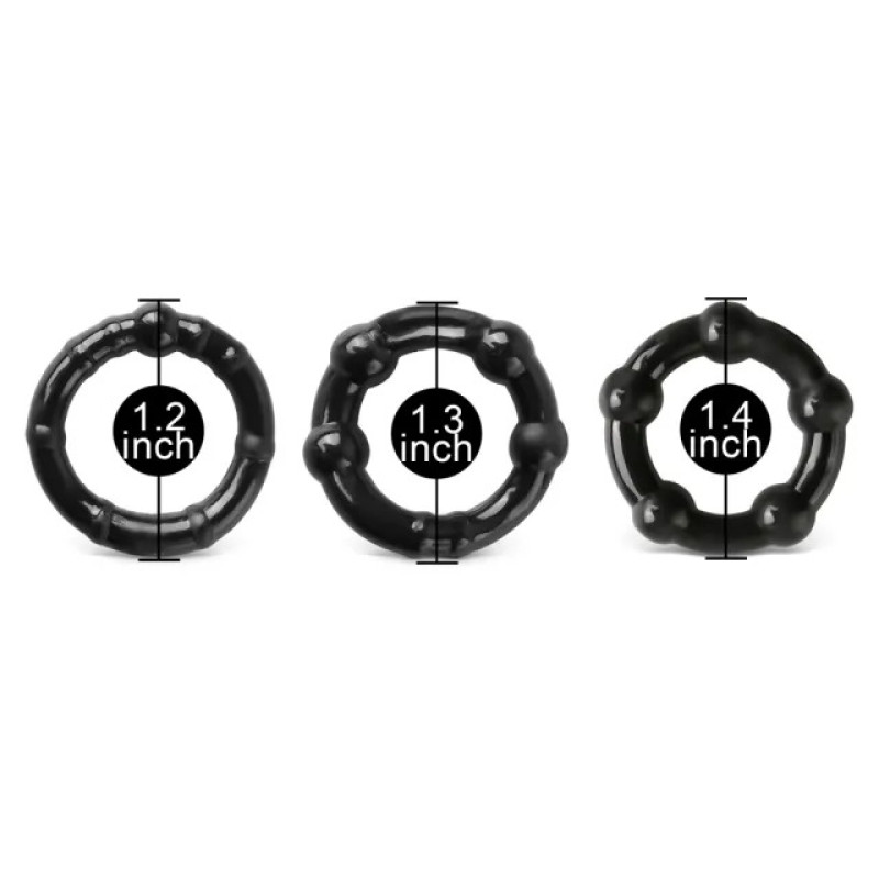 Stay Hard Beaded Cock Rings