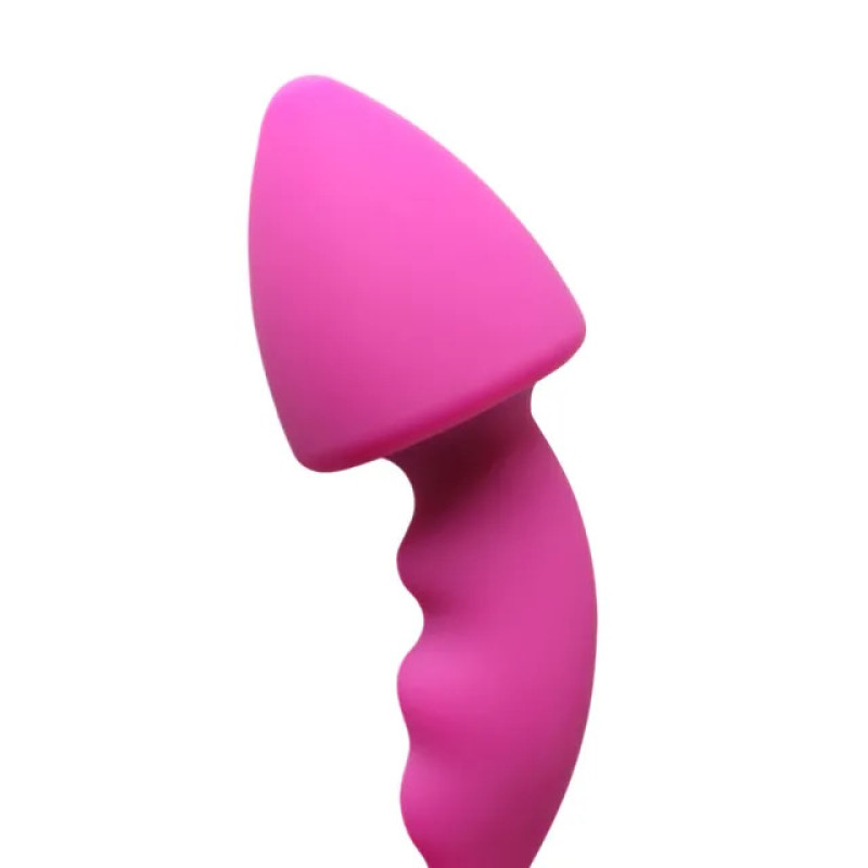 Pink Silicone Curved Comfort Butt Plug