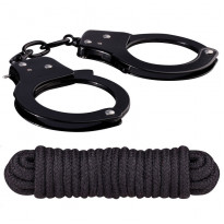 Black Metal Sex Extra Cuffs and Love Rope