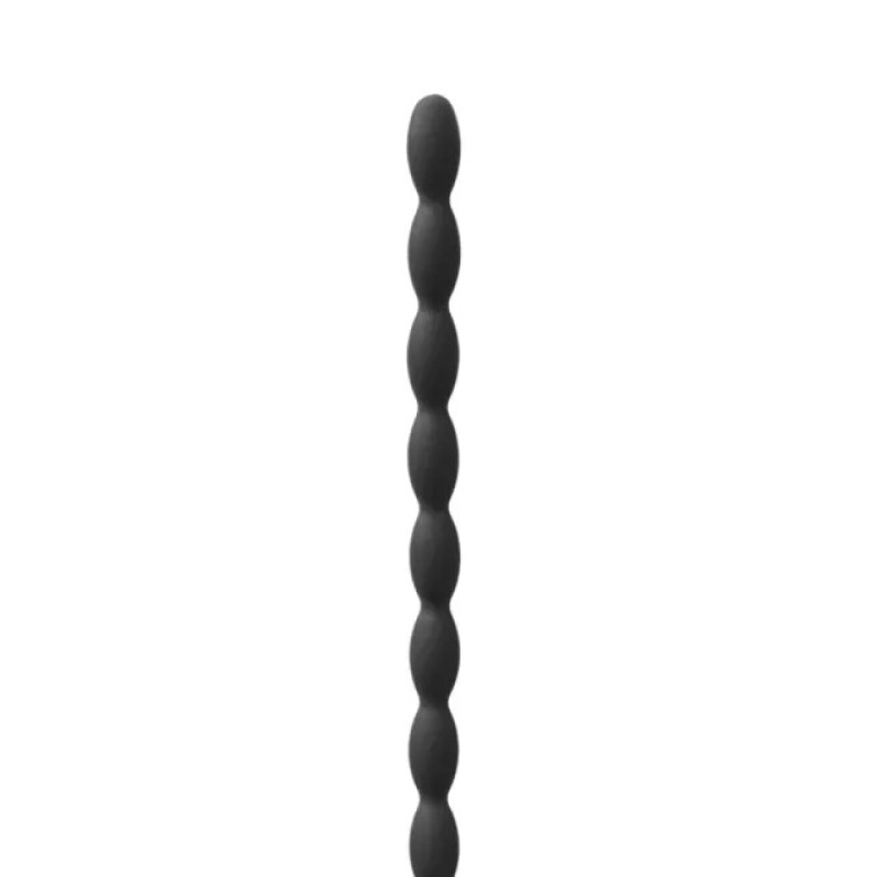 6 Inch Black Silicone Beaded Penis Sound Plug
