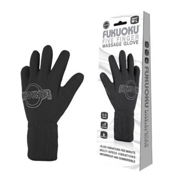 Fukuoku Five Finger Massage Glove  Left Hand