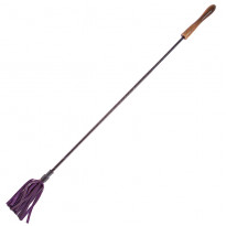 Rouge Garments Riding Crop with Wooden Handle Purple
