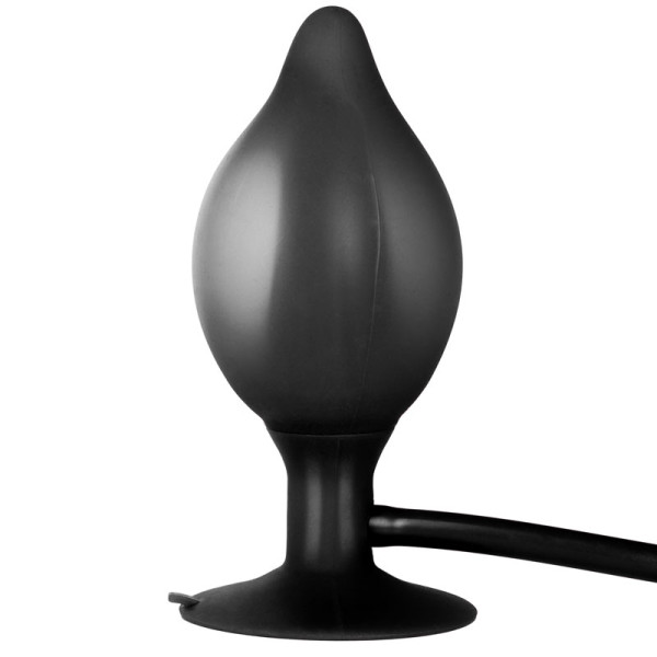 Black Booty Call Silicone Inflatable Anal Plug Small