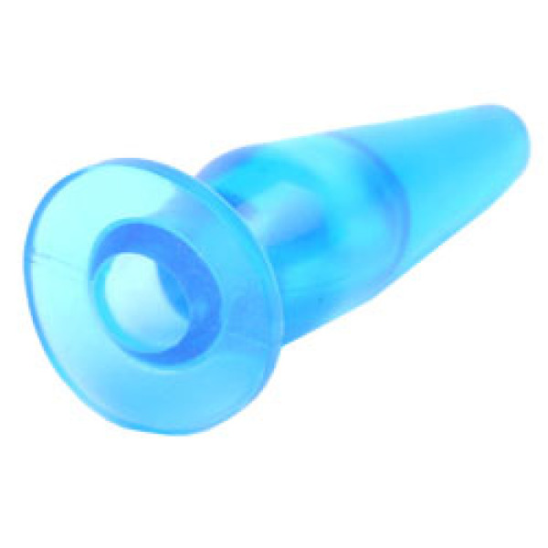 Mini Butt Plug With Finger Hole Blue