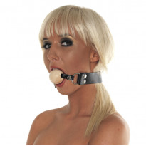 Leather Gag with Wooden Ball