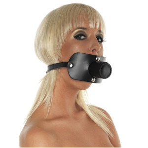 Leather Gag with Urine Tube