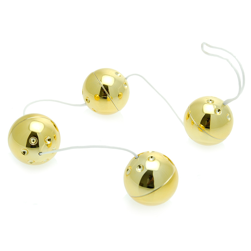4 Gold Vibro Balls - For The Closet