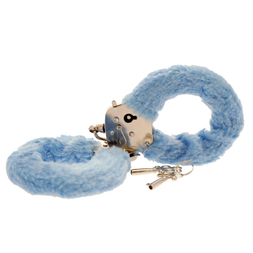 Toy Joy Furry Fun Cuffs Pale Blue Plush - For The Closet