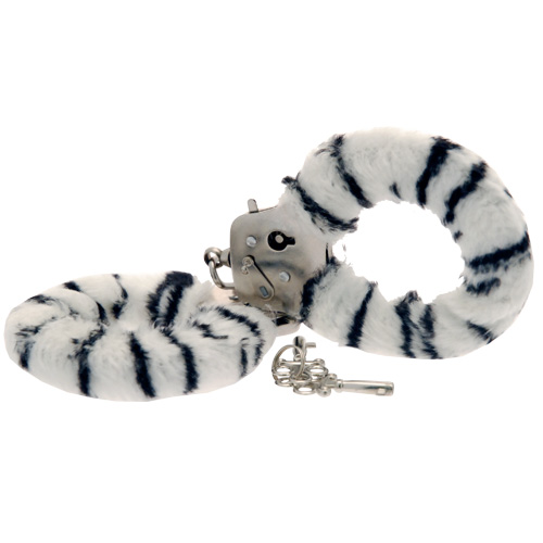 Toy Joy Furry Fun Cuffs Zebra Plush - For The Closet