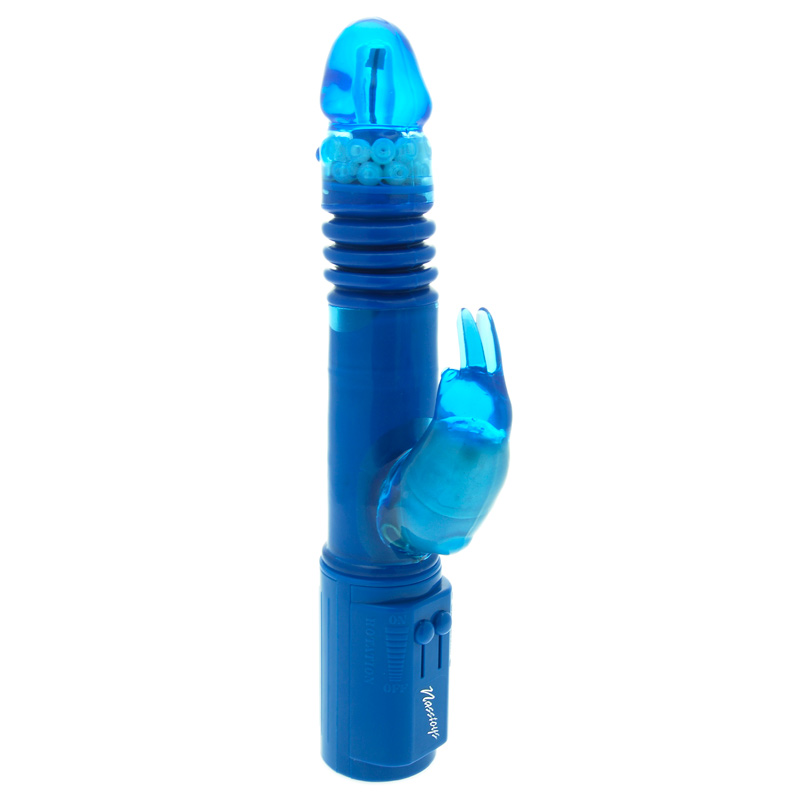 Deep Stroker Rabbit Vibrator Blue - For The Closet