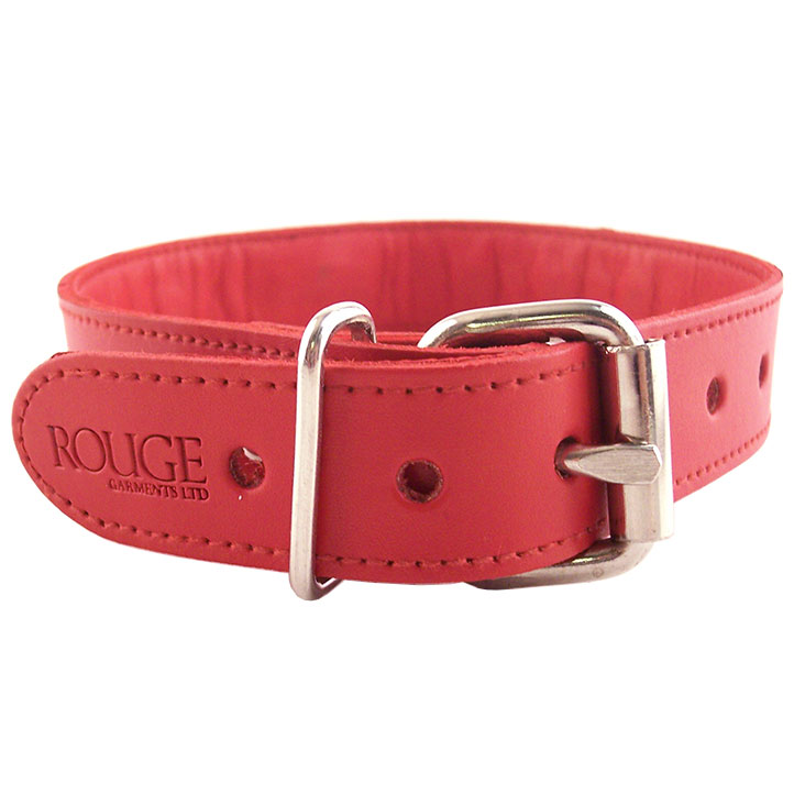 Rouge Garments Red Studded ORing Studded Collar - For The Closet