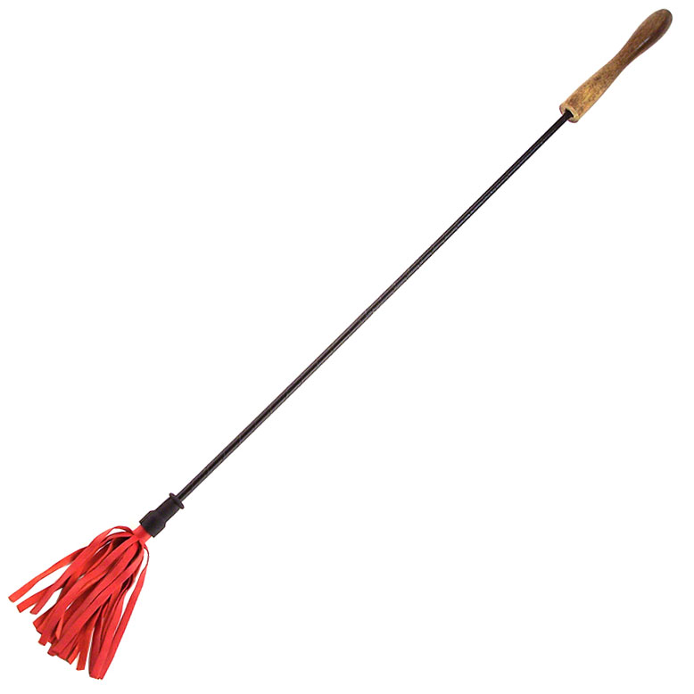 Rouge Garments Riding Crop with Wooden Handle Red - For The Closet