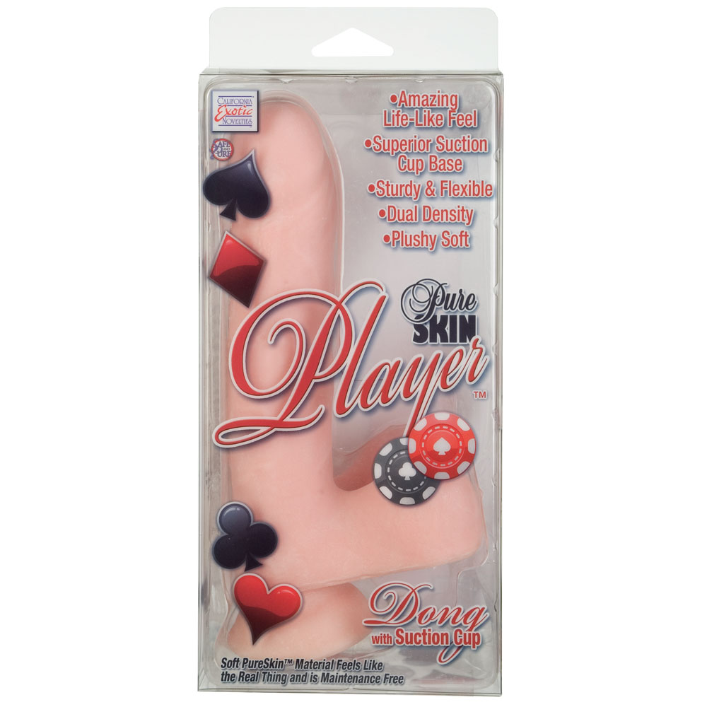 Pure Skin Player 6.25 Inches Penis Dong with Suction Cup Flesh - For The Closet
