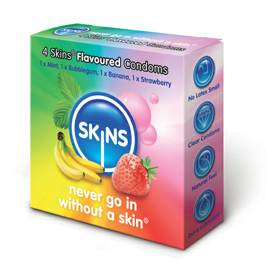 Skins Flavoured Condoms 4 Pack - For The Closet