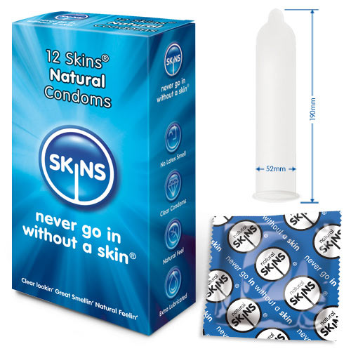 Skins Condoms Natural 12 Pack - For The Closet