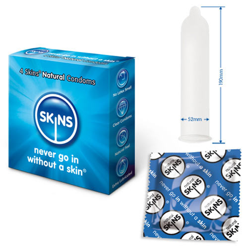Skins Condoms Natural 4 Pack - For The Closet