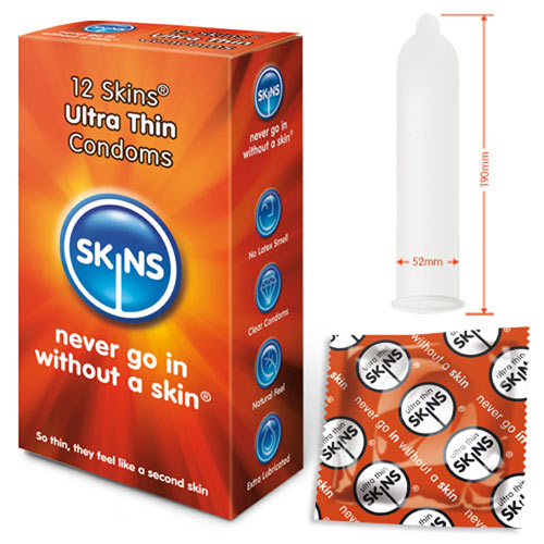 Skins Condoms Ultra Thin 12 Pack - For The Closet